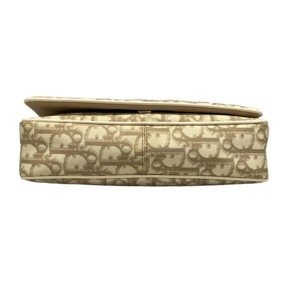 Auth DIOR/ChristianDior Flower Beige Cream Multi PVC Leather Shoulder Bag - Picture 5 of 16